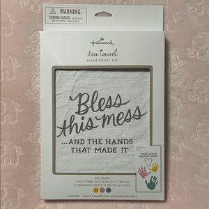 Hallmark Handprint Kit tea towel